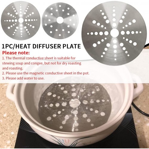 Fiacvrs Plaque adaptateur à induction avec poignée divisible pour plaques de cuisson électriques Dimensions : 14,8 cm