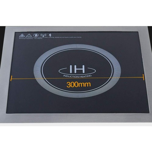 Plaque de cuisson à induction électrique 3500 W Avec commande tactile et plaque en cristal noir En acier inoxydable 13 vitesses