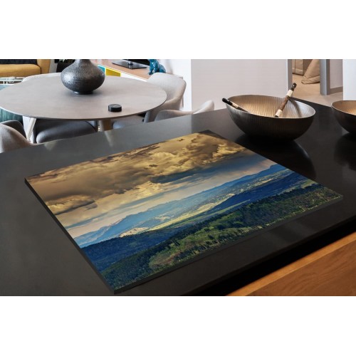 Protège-plaque à induction Plaque Protection Vitrocéramique Induction Vinyl Tempête d'été dans le Wyoming 78x52 cm Couvre Plaque de Cuisson Accessoires de Cuisine