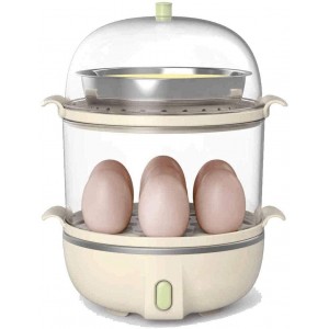 Cuiseur à œufs chaudières à œufs Machine à petit-déjeuner multifonctions 220 V couvercle de cuiseur à œufs électrique à 7 œufs mise hors tension automatique idéal pour les œufs durs et mous Co