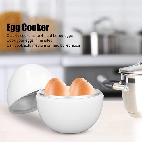 Cuiseur à œufs cuiseur à œufs durs Design Compact Gain de Temps Forme d'œuf Matériau ABS Fonction de Cuisson au Micro-Ondes pour la Cuisine