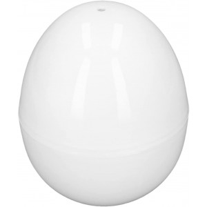 Cuiseur à œufs Durs Capacité de 4 œufs Design Compact Matériau ABS Oeuf Blanc en Forme D'œuf Cuiseur à Vapeur pour Micro-ondes pour Vos Besoins Alimentaires Quotidiens