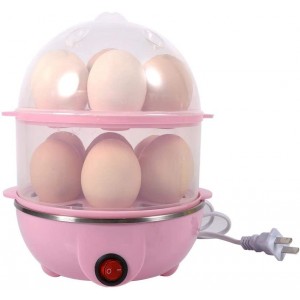 Cuiseur à œufs électrique,fabricant d'oeufs et braconnier rapide multifonctionnel à double couche fait rapidement 14 œufs pour les œufs durs,les œufs pochés,mise hors tension automatique 2#