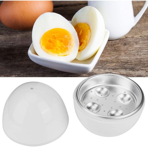 Cuiseur vapeur à œufs vitesse de chauffage rapide Cuiseur à œufs micro-ondes Composite aluminium-plastique Empêcher les brûlures pour faire bouillir les œufs pour une utilisation dans la