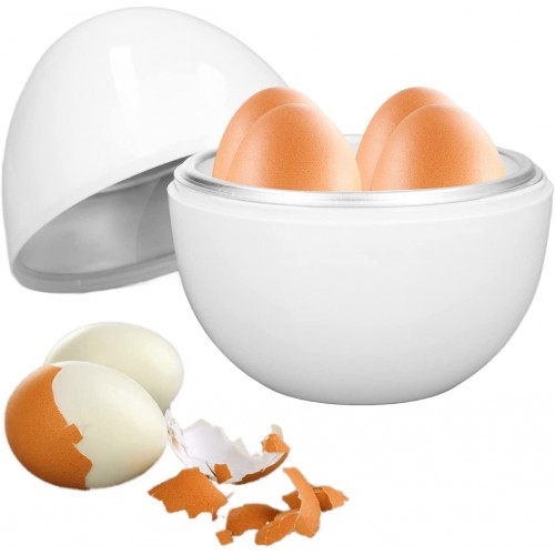 CUTULAMO Cuiseur à œufs matériau ABS Gain de Temps cuiseur à œufs Bouilli Design Compact capacité de 4 œufs pour la Cuisine