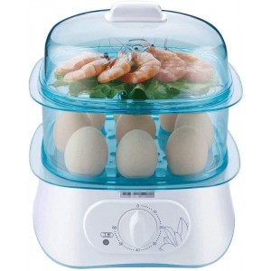 NYZABDL Cuiseur à œufs Cuiseur à Vapeur électrique 220 V 650 W cuiseur Automatique avec Fonction de réchauffement Capacité de 14 œufs Voyant d'indication pour des œufs Mous et durs Parfaits