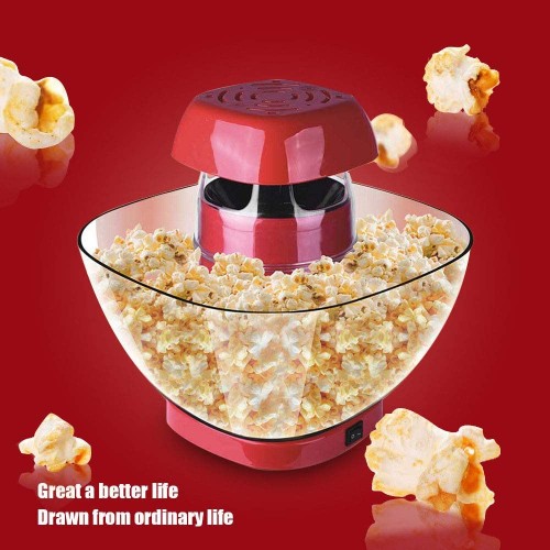 1200W Machine à Pop Corn Retro Appareils à popcorn Matière plastique de qualité alimentaire résistance à haute température Meilleur appareil de popcorn sans gras et en bonne santé