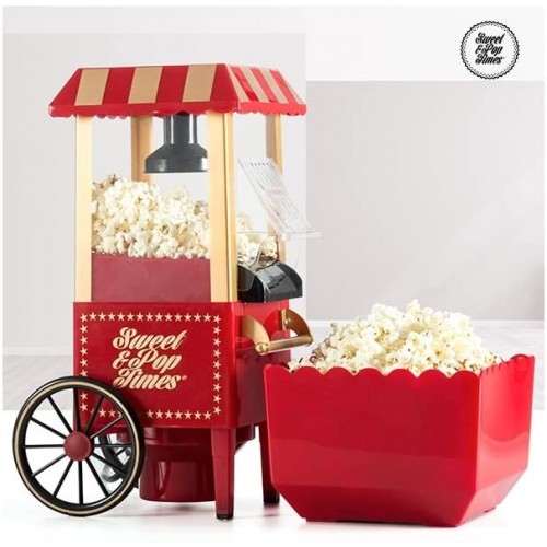 Appetitissime Machine à Popcorn Appetitissime Sweet & Pop 1200W Rouge