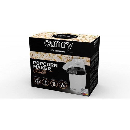 Camry CR 4458 CR4458 Popcorn Machine à Pop-Corn Plastic Blanc