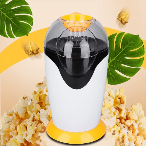 CLFDC Appareils à Popcorn,Machine à Pop-Corn Automatique pour Enfants Domestiques,Mini Machine à Pop-Corn Domestique,Bol Amovible,Facile à Nettoyer Jaune