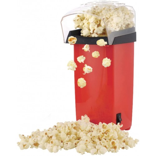 CLFDC Appareils à Popcorn,Machine à Pop-Corn Automatique pour Enfants Domestiques,Mini Machine à Pop-Corn Domestique,Bol Amovible,Facile à Nettoyer Rouge