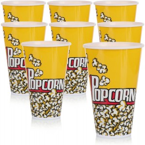 com-four® 8X gobelets à Pop-Corn Bol à Pop-Corn gobelet à Pop-Corn Petit gobelet à Pop-Corn pour Une soirée cinéma Parfaite à la Maison 8 pièces