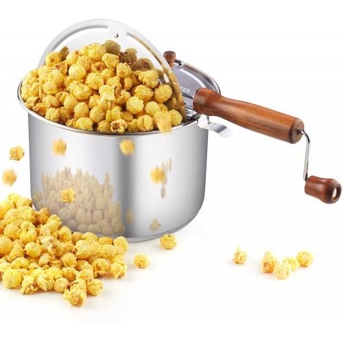 Cook N Home 02627 Popcorn Popcorn en acier inoxydable Argenté 6 pièces
