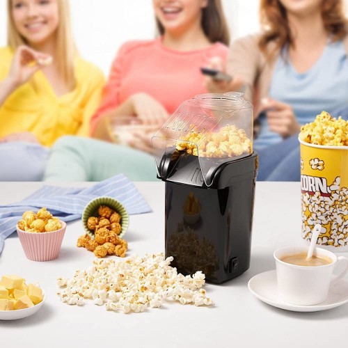 EastMetal Appareil à Popcorn Machine à Popcorn Air Chaud sans Huile Machine à Pop-Corn Électrique Couvercle Amovible Revêtement Antiadhésif mais Soufflé sans BPA pour Fêtes d'enfants-Pink