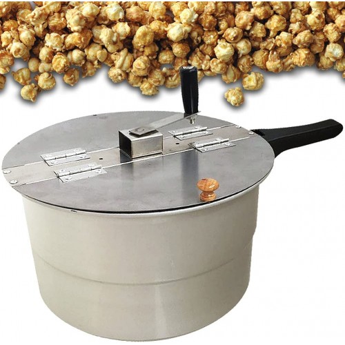 EastMetal Machine à Popcorn Pot à Pop-Corn Manuel Pot Popper Maïs Manivelle Standard Commercial de Ménage DIY Antiadhésif Est acile Fettoyer pour Gaz Appareil à Popcorn Snack-Aluminum Alloy