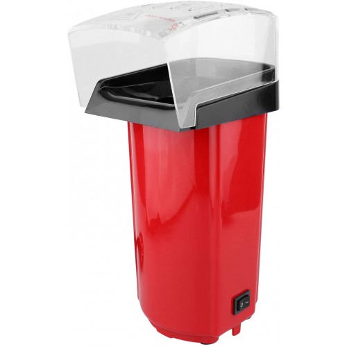 Machine à pop-corn 900 W Air chaud sans huile 11 x 14,5 x 27 cm L x l x h Rouge noir