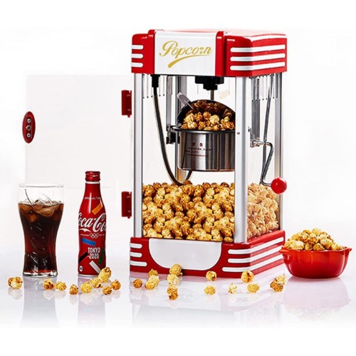 Machine à Pop-corn De Comptoir Machine a Popcorn Nostalgia Machine à Pop-corn à Air Chaud 1200w Pop-corn Sain Et Sans Gras Pour La Fête De Noël Et Les Soirées Cinéma