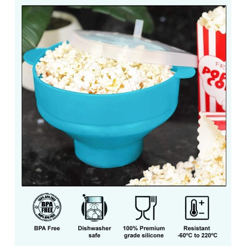 Machine a pop corn micro ondes silicone bowl a pop corn pour micro ondes popcorn maker machine pop corn microonde turquoise
