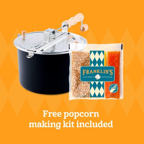 Machine à pop-corn originale Whirley pour cuisinière à popcorn Délicieux et sain Kit de pop-corn bio gratuit Pour faire du pop-corn comme les films