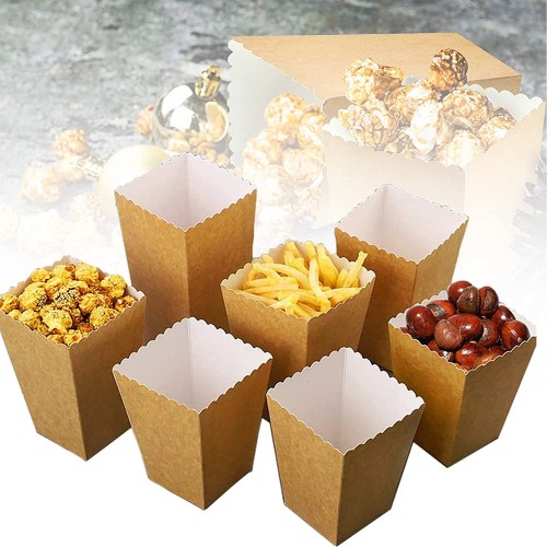 N S Widream 20 Pcs Boîtes de Maïs Soufflé Sachets de Pop-Corn pour Collations Soirées Cinéma Boîtes à Popcorn pour Les Pique-Niques Les Soirées Cinéma Mariage