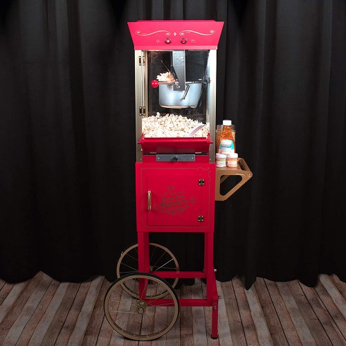 Nostalgia Electrics Old Fashioned Popcorn Cart Machine à Popcorn – Machine à Popcorn 120 V 22,7 kg