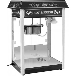 Royal Catering Machine à Popcorn Design USA Noir RCPS-16.2 1.600W rendement horaire 5 kg h 16 L h récipient téflon