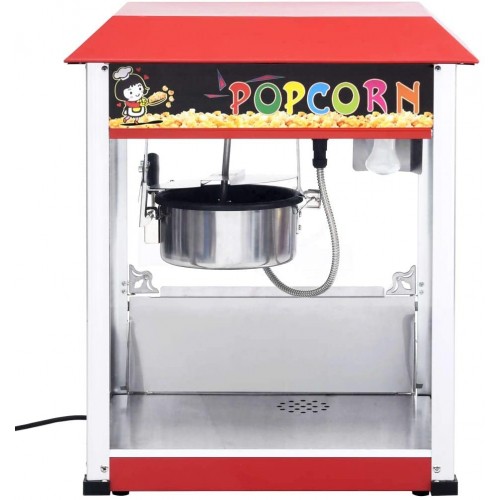 vidaXL Machine à Pop-Corn avec Pot de Cuisson en Téflon Fabricant de Pop-Corn Electrique Restauration Professionnelle Intérieur 1400 W