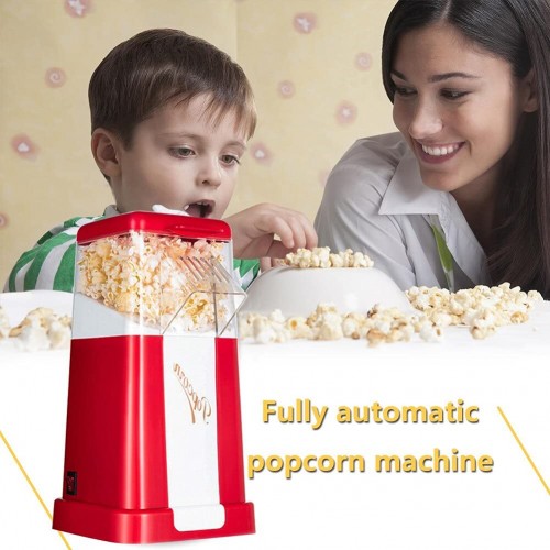 YGLONG Machine Pop Corn Majornaplorn Majorn Majorn Ménage Popcorn Air Popcorn Faire de la Machine Professionnel DIY Poupée de maïs Appareils à Popcorn Color : Red Plug Type : C