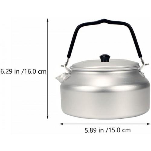 YARNOW Camping Kett Camp Camping Coffe Pot Portable Alliage D' aluminium Tea Pot pour Randonnée en Plein Air Pique- Nique Pique- Nique BBQ