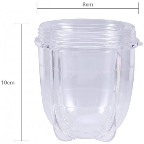 Oumij1 Coupe Juicer pour Blender Juicer Mug Blender Remplacement de Presse-Agrumes Pièces & Accessoires Accessoire de Remplacement Tasse Transparente Haute ou Courte en PlastiqueCoupe Courte