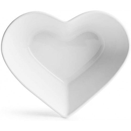 Sagaform 5017848 Stoneware Heart Shaped Bowl in Ready-to-Give Gift Packaging Blanc