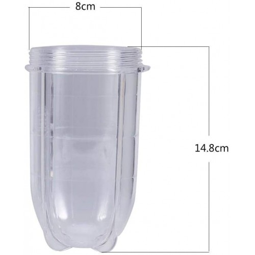 Tasse de rechange Bicaquu pièces de rechange en plastique pour tasse coupe haute ou courte transparente mélangeur-presse-agrumesTall Cup