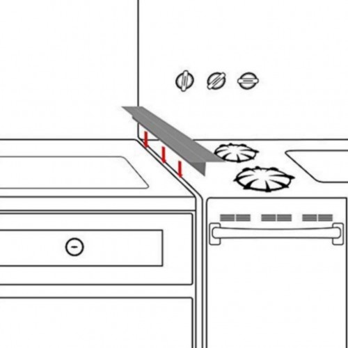 Yehapp Paquet de 2 couvercles d'espacement de comptoir de cuisinière en silicone remplisseur d'espace long et large pour cuisinière lave-linge four