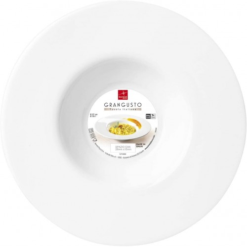 BORMIOLI ROCCO 767105 Grangusto Assiette Risotto opale blanc 27 cm verre