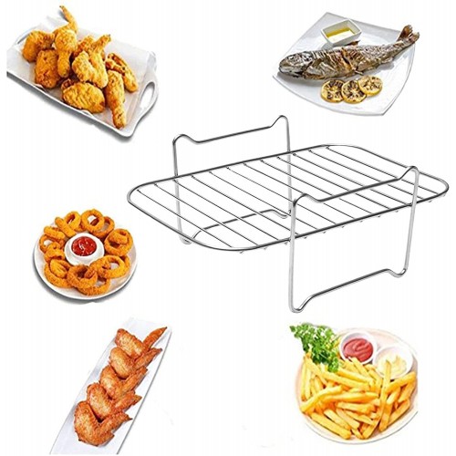 HIFONI Grille pour friteuse à air Compatible avec Ninja DZ201 DZ401 Foodi | Grille de Panier pour friteuse à air en Acier Inoxydable Lavable en Machine | Accessoires pour friteuse à air