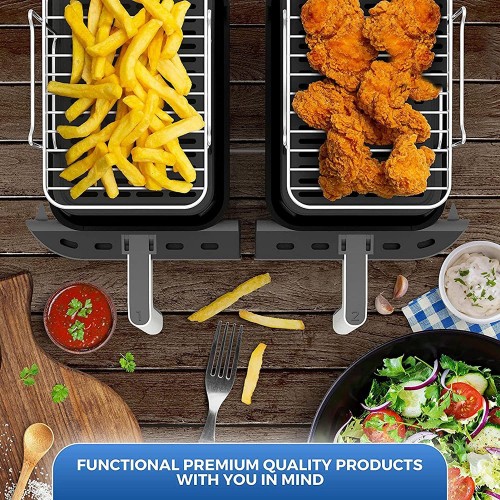 Support pour friteuse Ninja Foodi – Support de déshydratation en acier inoxydable 304 multi-couches déshydrateur de qualité alimentaire compatible avec les accessoires de barbecue Ninja Foodi