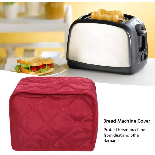 Housse d'appareil 11x8,1x8,1 pouces Protection contre la poussière Housse de grille-pain lavable facile à nettoyer pour machine à pain pour appareils de cuisine pourVin rouge 28*20,5*20,5 cm
