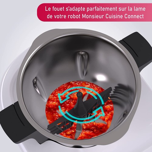 Gycook Fouet Papillon pour Robot Monsieur Cuisine Connect et Monsieur Cuisine Smart LIDL Silvercrest Accessoire Batteur Mélangeur Pièce Facile à Emboiter