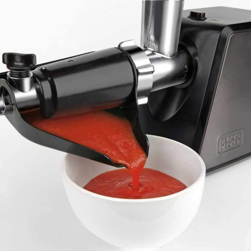 Black+Decker BXMMA1000E Hachoir à viande de 1000W de puissance accessoire pour préparer de la sauce tomate bec spécial pour faire des kibbes accesoire pour farcir des saucisses