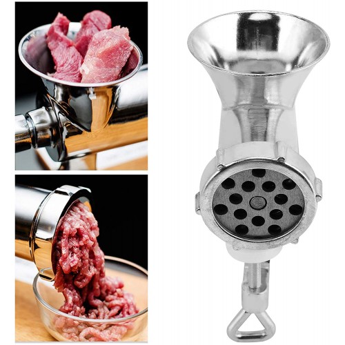 Hachoir à viande manuel outil de cuisine de hachoir à viande de boeuf à saucisse durable en alliage d'aluminium argent BuyWeek