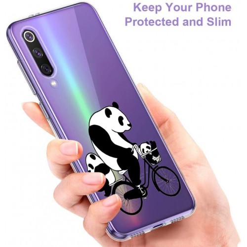 Oihxse Silicone Crystal Coque pour Xiaomi Redmi 4X Ultra-Thin Transparente Gel TPU Souple Etui Design Motif Mignon Panda Protection Antichoc Housse Bumper Panda A10