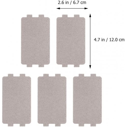 YARNOW 5 Pièces Mica Plaques Feuilles Guide D' ondes Couvercle Micro- Ondes Four Réparation Partie pour Les Micro- Ondes Four Coupe à Taille 10. 7 * 6. 4Cm