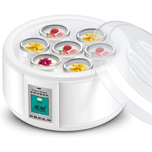 LATO Yaourtière automatique pots de yaourt avec 7 pots pour faire des desserts frais et sains faits maison