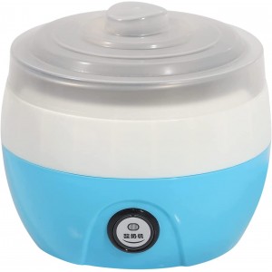 Yaourtière automatique Machine à yaourt automatique domestique 1L Yaourtière ménagère électronique en acier inoxydable avec prise bleu 220V.