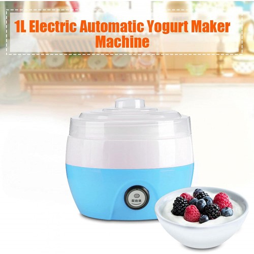 Yaourtière Automatique Yaourt Maker Container Machine de yaourtière Automatique Machine de yaourtière en Plastique 220V 50Hz 15W pour Home CafeBleu Rose