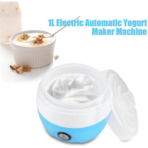 Yaourtière Automatique Yaourt Maker Container Machine de yaourtière Automatique Machine de yaourtière en Plastique 220V 50Hz 15W pour Home CafeBleu Rose